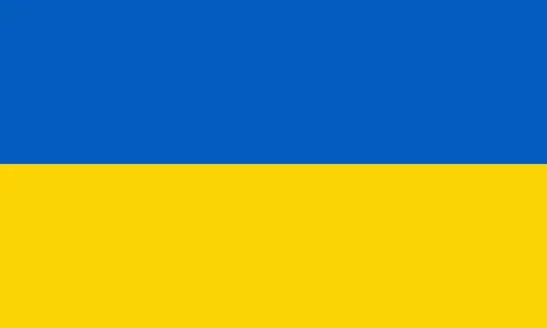 用黄色和蓝色表示乌克兰国旗的图解 乌克兰国旗 — 图库照片