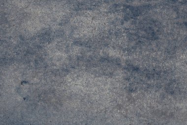 Paslı ve soyut metal yüzey dokusunun fotoğrafı. Demir yüzey, çizikli metal. Mavi renk. Grunge tarzı