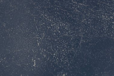 Paslı ve soyut metal yüzey dokusunun fotoğrafı. Demir yüzey, çizikli metal. Mavi renk. Grunge tarzı