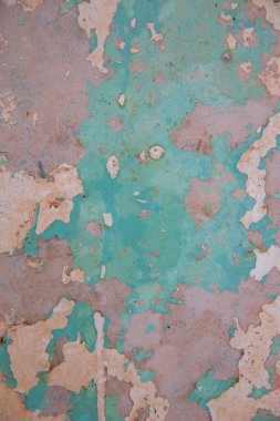 Paslı ve soyut metal yüzey dokusunun fotoğrafı. Demir yüzey, çizikli metal. Grunge Biçimi