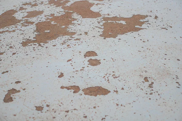 Paslı ve soyut beton yüzey dokusunun fotoğrafı. Beton yüzey, beton, taş, çizikler. Grunge Biçimi