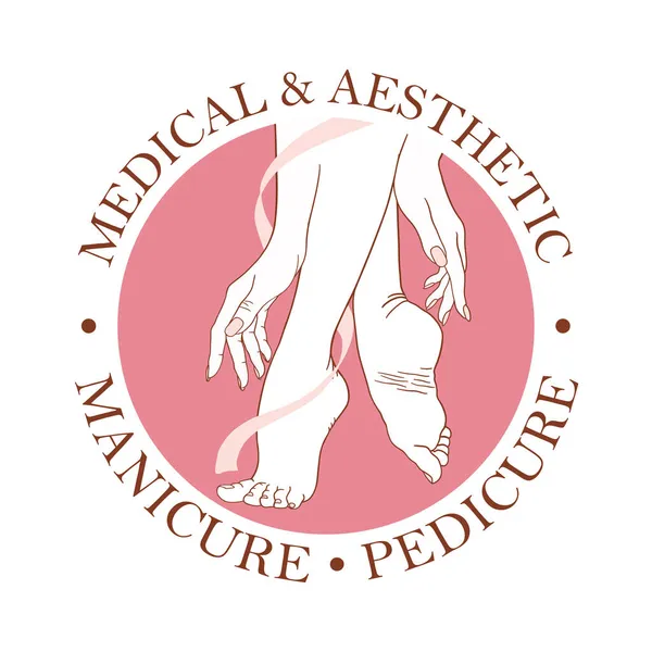 Logotipo Para Mestre Manicure Pedicure Ícone Para Salões Beleza Spa —  Vetores de Stock