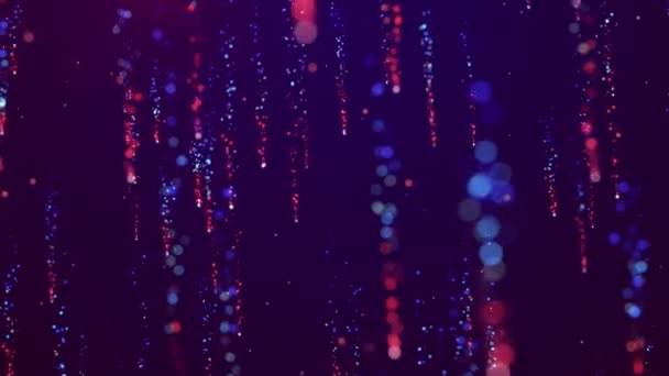 Abstrakter Hintergrund Partikelanimation Hintergrund Mit Leuchtenden Teilchen Futuristische Glitzerbewegung Dynamisches — Stockvideo
