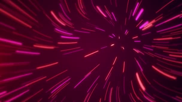 4K抽象宇宙背景 五彩缤纷的霓虹灯光芒 流动的线条 隧道动画 大爆炸形成了一个新的星系 虚拟现实 — 图库视频影像