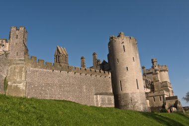View of Arundel castle in Sussex from the grounds. clipart