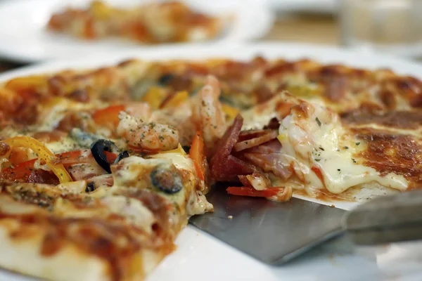 Közeli kép: Pizza — Stock Fotó