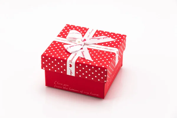 Caja de regalo roja — Foto de Stock