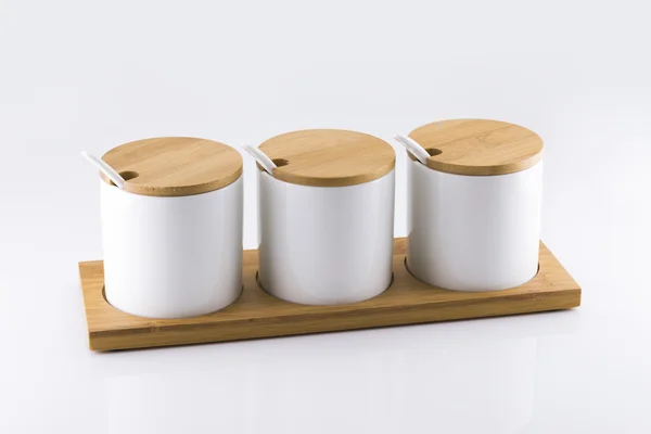 Three ceramic cups — Stock Photo, Image