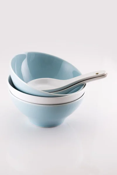 Bowl and spoon — Stock Photo, Image