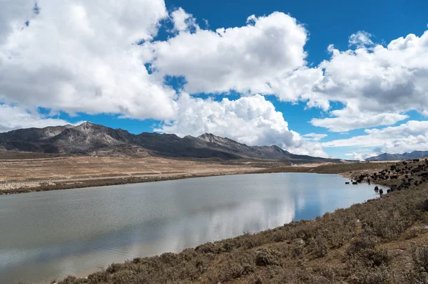 Paisagem Natural Das Montanhas Lagos Planalto Qinghai Tibete — Fotografia de Stock