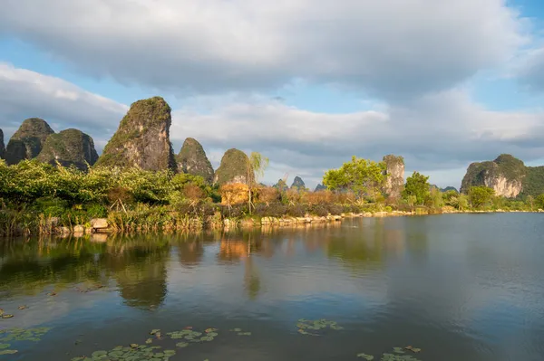 Naturalne Krajobrazy Yangshuo Guilin Chiny — Zdjęcie stockowe