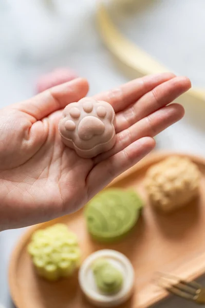 Hand Made Cute Shaped Pastries Hand — Stockfoto