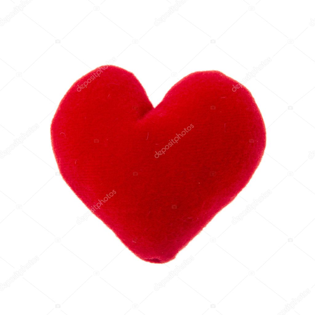 Red heart pillow