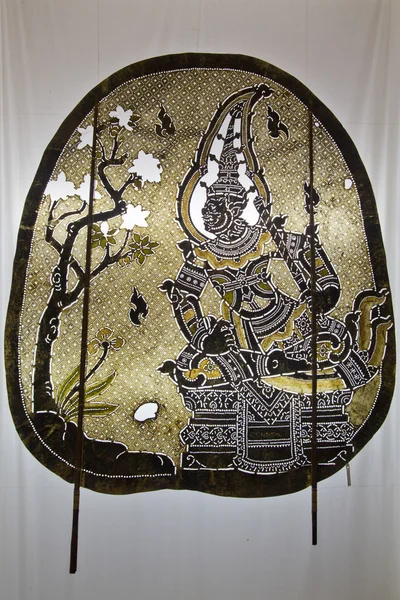 wat khanon Tapınağı'nda Nang yai Tay geleneksel gölge kukla