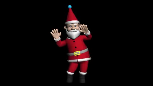 Boże Narodzenie Santa Claus Dancing Santa Claus Boże Narodzenie Animacji — Wideo stockowe