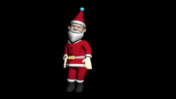 Baile Santa Claus Navidad Santa Claus Animación Navidad Santa Bailando — Vídeo de stock