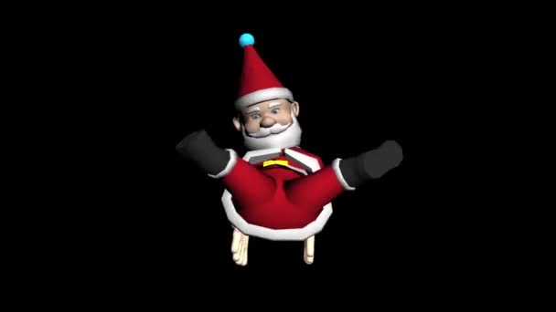 Juljultomten Dansar Santa Claus Jul Animation Tomten Dansar Julen Tecknad — Stockvideo