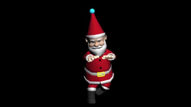 Boże Narodzenie Santa Claus Dancing Santa Claus Boże Narodzenie Animacji — Wideo stockowe