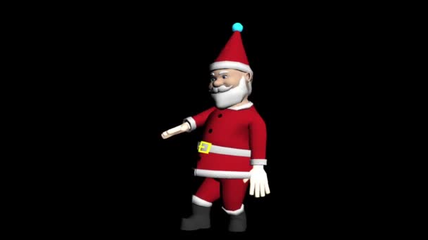 Baile Santa Claus Navidad Santa Claus Animación Navidad Santa Bailando — Vídeo de stock