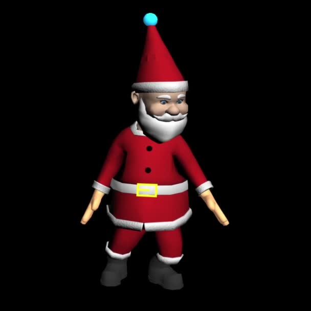 Kerstman Kerstman Dansen Kerstman Kerstmis Animatie Kerstman Dansen Kerst Tekenfilm — Stockvideo