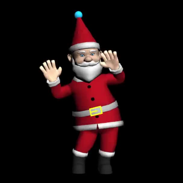 Boże Narodzenie Santa Claus Dancing Santa Claus Boże Narodzenie Animacji — Wideo stockowe