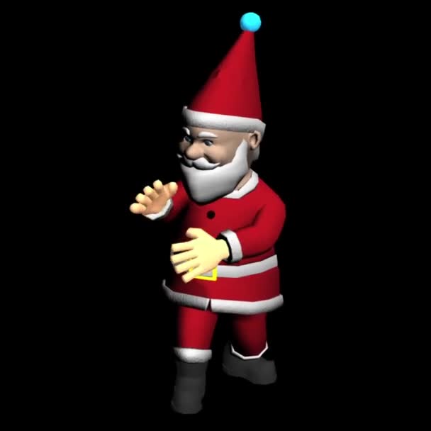 Juljultomten Dansar Santa Claus Jul Animation Tomten Dansar Julen Tecknad — Stockvideo