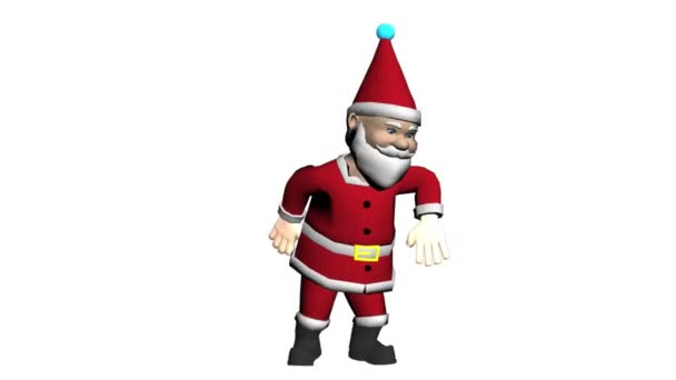 Natale Santa Claus Dancing Babbo Natale Animazione Natale Babbo Natale — Video Stock