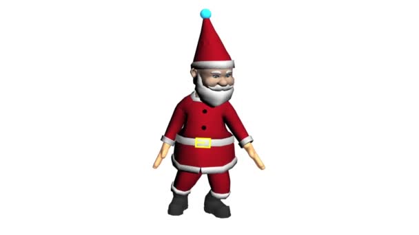 Χριστούγεννα Santa Claus Χορός Άγιος Βασίλης Χριστούγεννα Animation Άγιος Βασίλης — Αρχείο Βίντεο