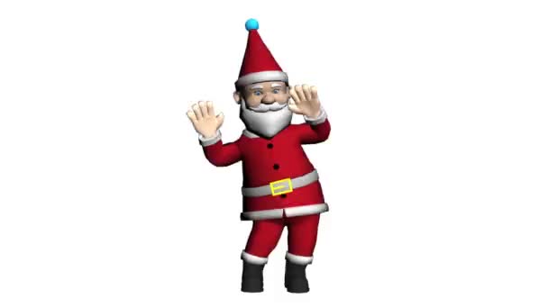 Natale Santa Claus Dancing Babbo Natale Animazione Natale Babbo Natale — Video Stock