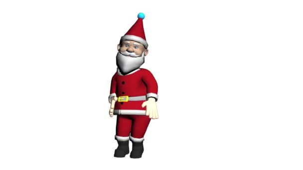 Vánoční Santa Claus Dancing Santa Claus Vánoční Animace Santův Tanec — Stock video