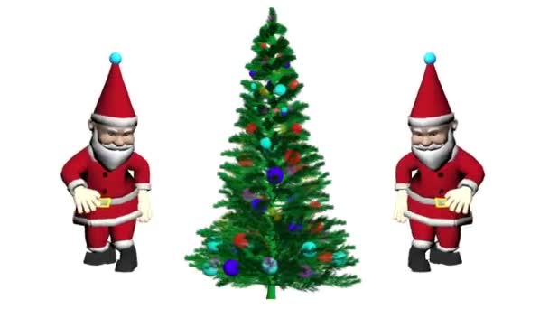 Christmas Santa Claus Dancing Christmas Tree Santa Claus Christmas  Animation — Stock Video © Opreston #520451714