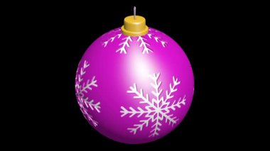 Noel ağacı topları 3 boyutlu animasyon. Mutlu Noeller için dekorasyon. Mutlu Noel animasyonları. Yeni Yıl 2022