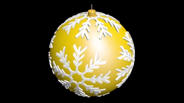 Noel Ağacı Topları Boyutlu Animasyon Mutlu Noeller Için Dekorasyon Mutlu — Stok video