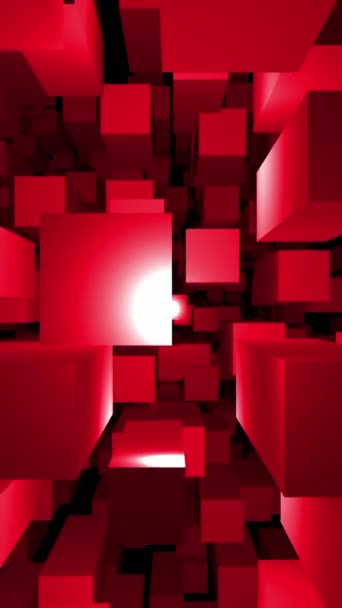 Screen Saver Screensaver Cubic Tunnel Animation Endless Tunnel Movement Cubes — Stock Video