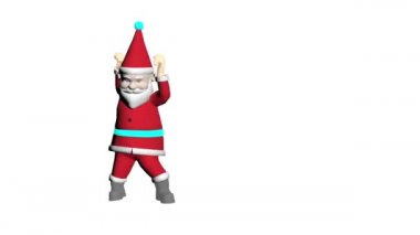 Noel Baba 3 boyutlu animasyon. Noel ağacı. Mutlu Noeller çizgi film animasyonu. Canlandırılmış 3D Noel Xmas