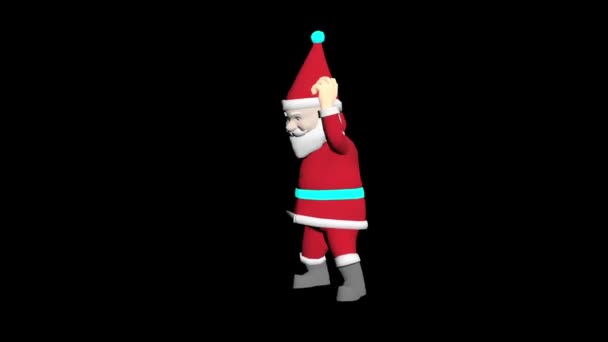 圣诞老人3D动画 圣诞树 圣诞快乐卡通片动画 动画3D圣诞老人 — 图库视频影像