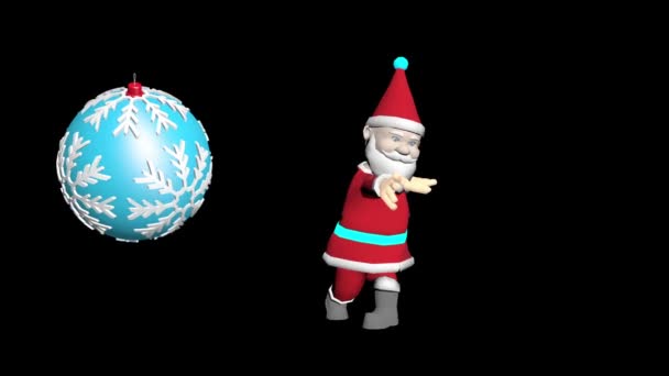 Animación Santa Claus Árbol Navidad Feliz Navidad Animación Dibujos Animados — Vídeo de stock