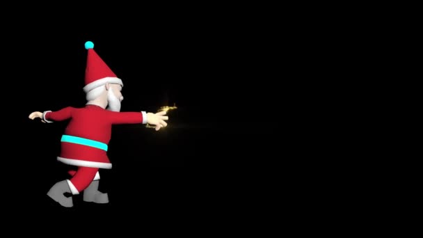 Animación Santa Claus Árbol Navidad Feliz Navidad Animación Dibujos Animados — Vídeo de stock