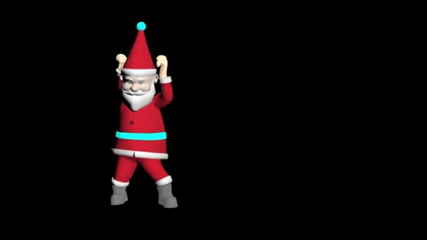 圣诞老人3D动画 圣诞树 圣诞快乐卡通片动画 动画3D圣诞老人 — 图库视频影像