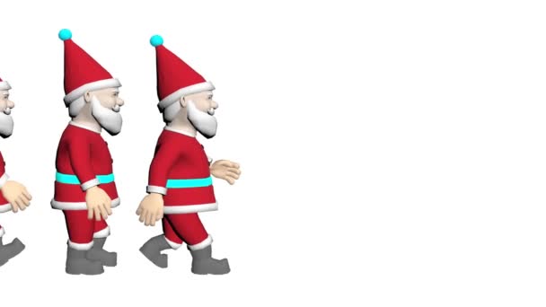 Tomten Animation Julgran God Jul Tecknad Animation Animerade Santa Xmas — Stockvideo