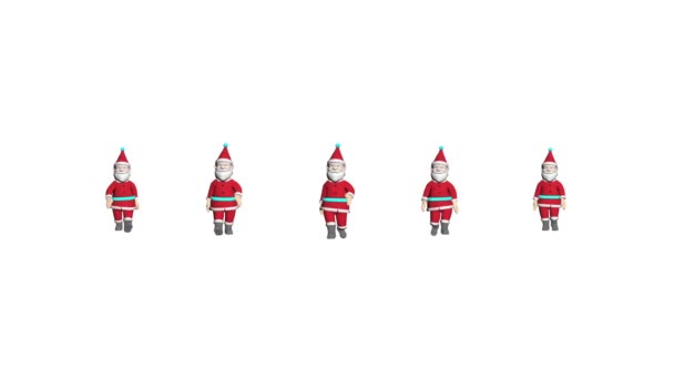 Santa Claus Animation Christmas Tree Merry Christmas Cartoon Animation Animated — Stock Video