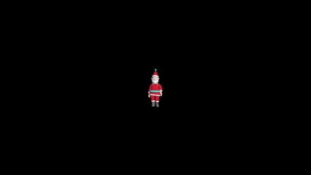 Santa Claus Animatie Kerstboom Vrolijk Kerstverhaal Animatie Geanimeerde Santa Xmas — Stockvideo