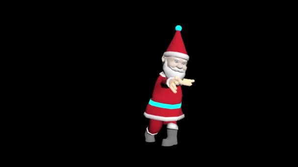 Animazione Babbo Natale Albero Natale Buon Natale Animazione Cartone Animato — Video Stock