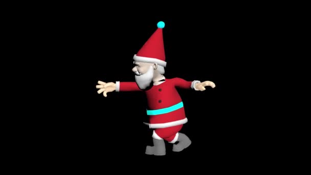 Animación Santa Claus Árbol Navidad Feliz Navidad Animación Dibujos Animados — Vídeo de stock