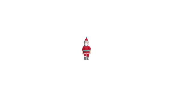 Santa Claus Animation Christmas Tree Merry Christmas Cartoon Animation Animated — Stock Video