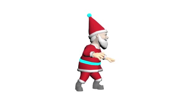Tomten Animation Julgran God Jul Tecknad Animation Animerade Santa Xmas — Stockvideo