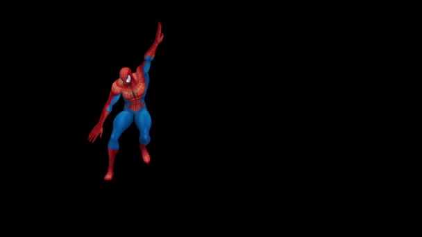 Spider Man Spider Verse Animation Movement Different Points View Spider — Video Stock