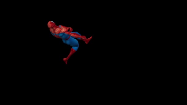 Spider Man Spider Verse Animation Movement Different Points View Spider — Stock video