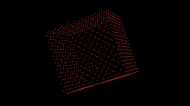 Amazing Balls Cube 3D animation. VJ loops. Scaling balls on the 3D cube.