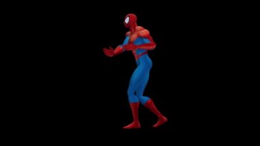 Dancing Spider-Man. 3D animation of Spider-Man. The amazing dancing.